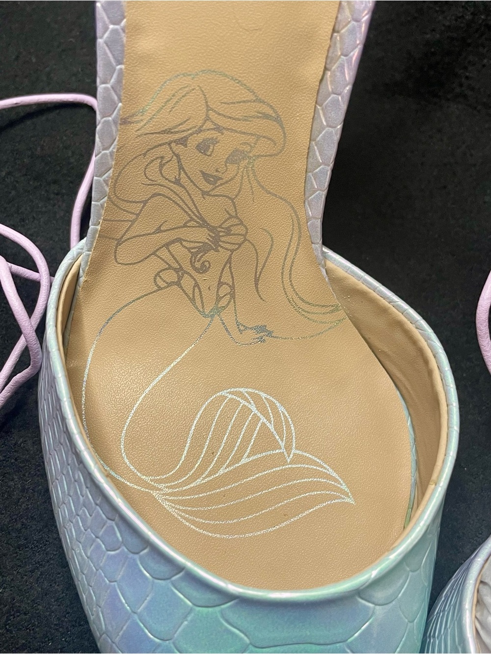 *RARE* Ariel Pastel Pointed Toe Heels with Mermaid Pearl Ankle Straps - Women - Picture 5 of 11